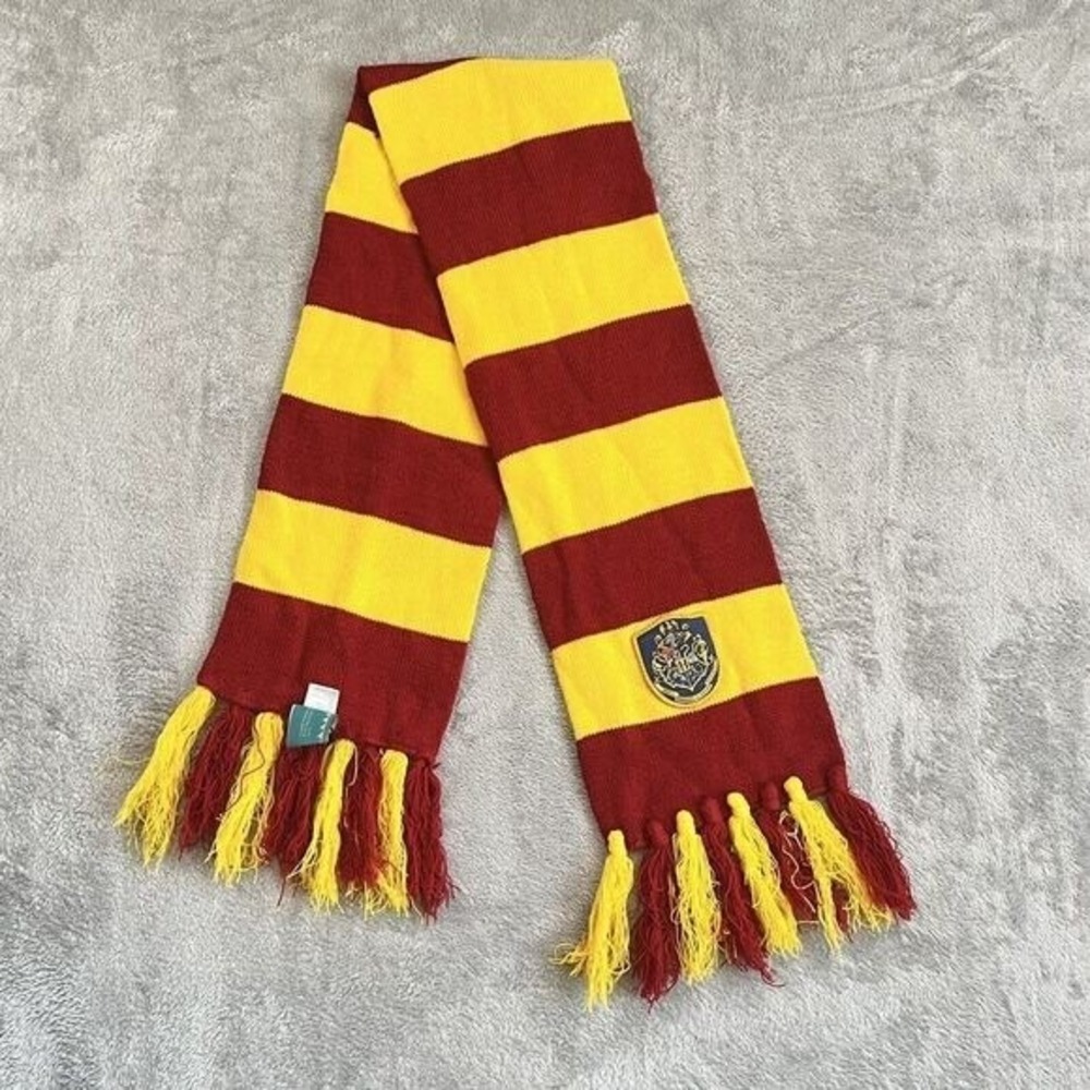 Harry Potter Scarf Hogwarts Yellow Red Striped Costume Draco Fandom